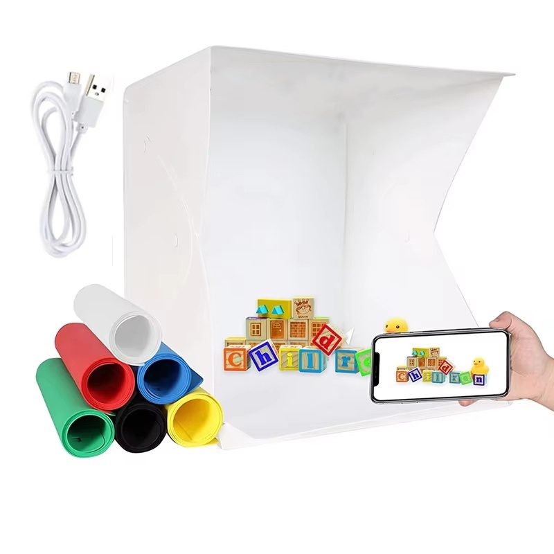 Photography Lighting Tool - Folding Lightbox Portable Photography LED Photo