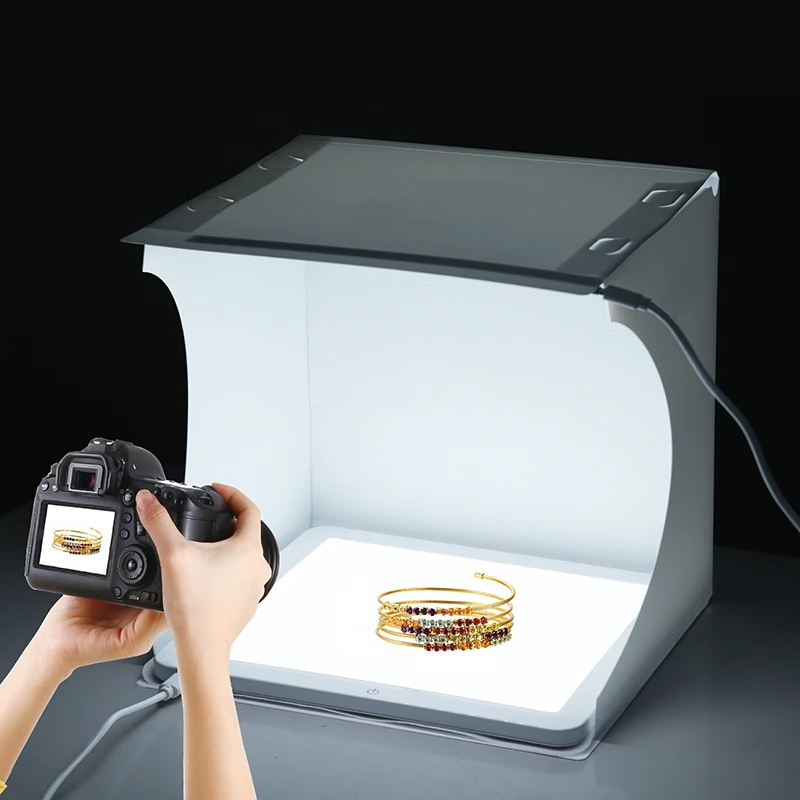 Photography Lighting Tool - 20cm Portable Photobox Photography Folding LED