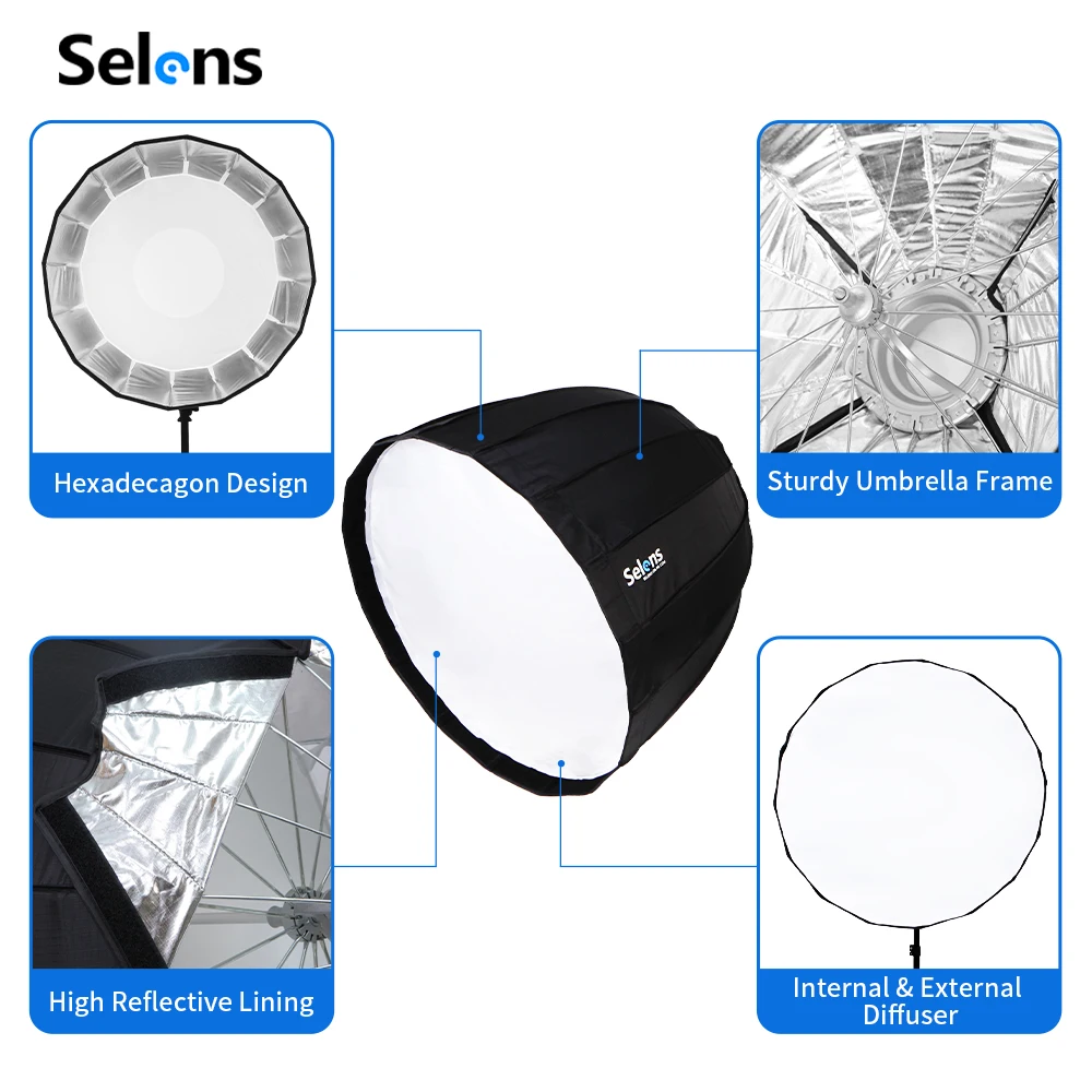 Selens Deep Parabolic Softbox  - Parabolic Umbrella Deep review and price