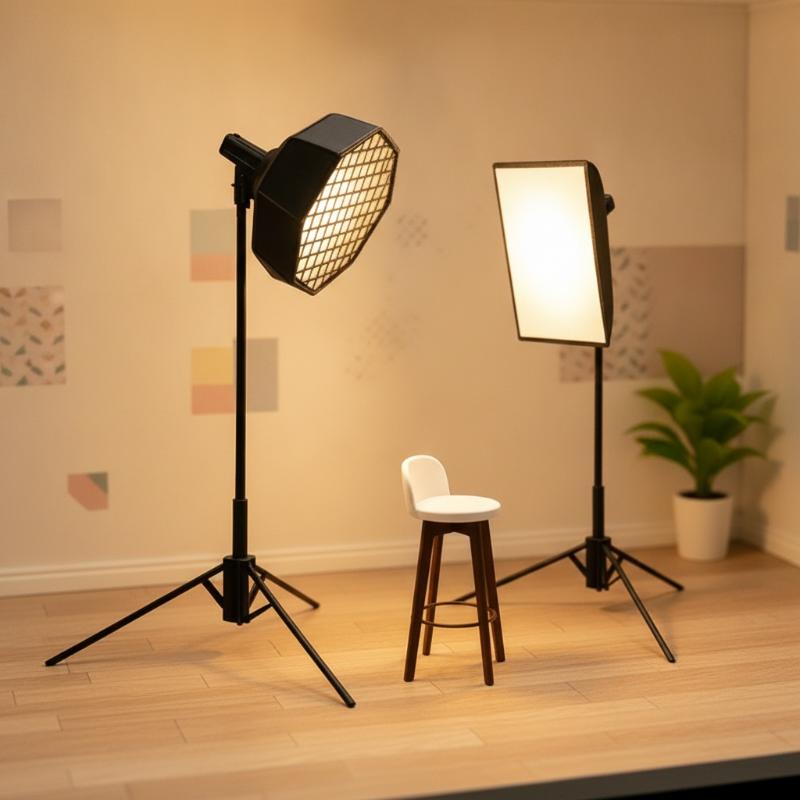 {H} 1/12 Mini Studio Light Sof - Photography Lighting Layout review and price