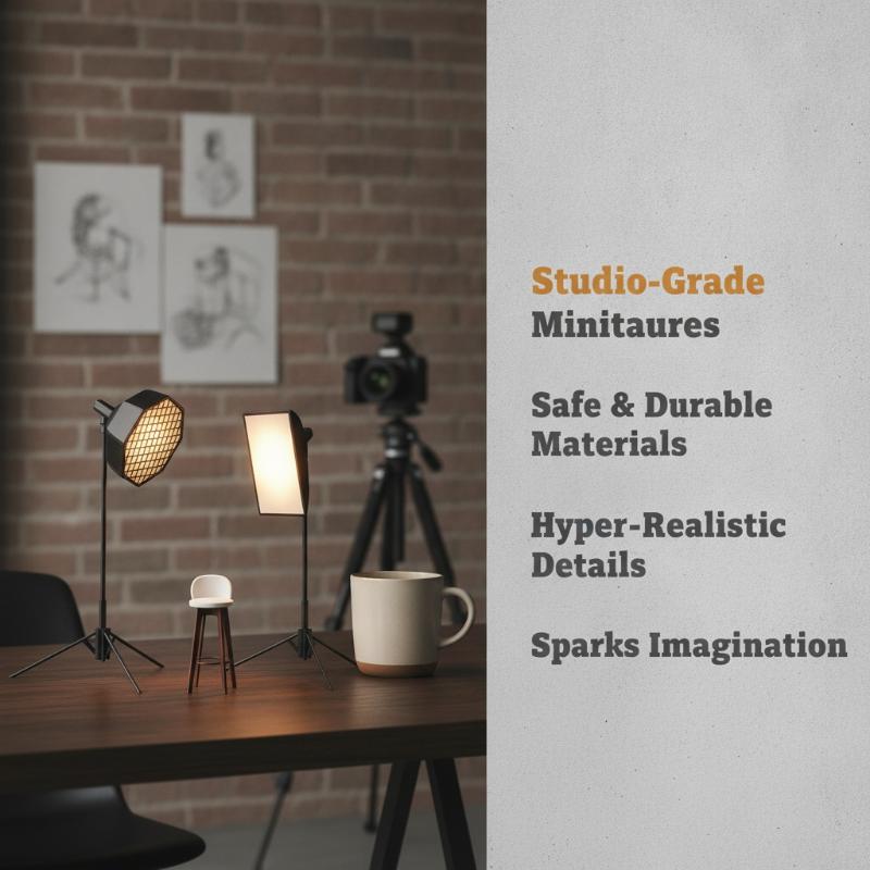 1/12 Dollhouse Mini Studio Acc - Photography Lighting Layout review and price