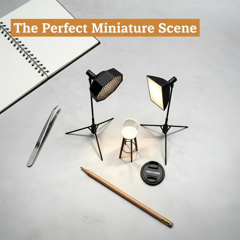 1/12 Dollhouse Mini Studio Acc - Photography Lighting Layout review and price