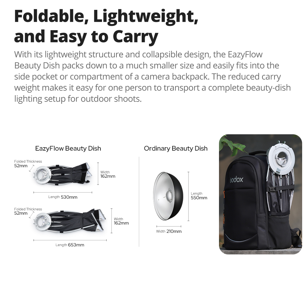 New Godox EazyFlow Beauty Dish - Photography Lighting Godox review and price