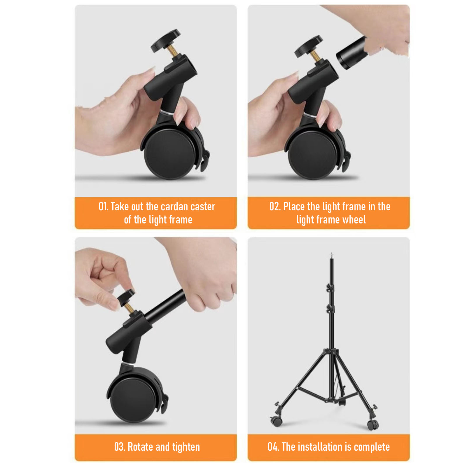 3pcs/set Flexible  Casters Whe - Photography Lighting Tool review and price